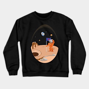 Space Dog Easter Egg Crewneck Sweatshirt